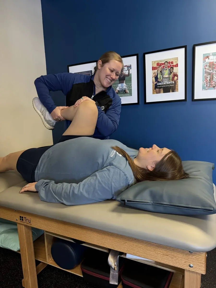 Clinician supporting patient movement