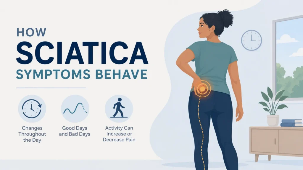 how sciatica symptoms behave