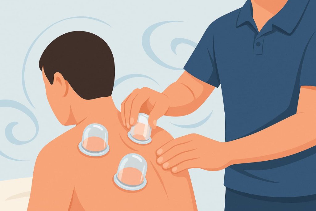 cupping therapy on upper back