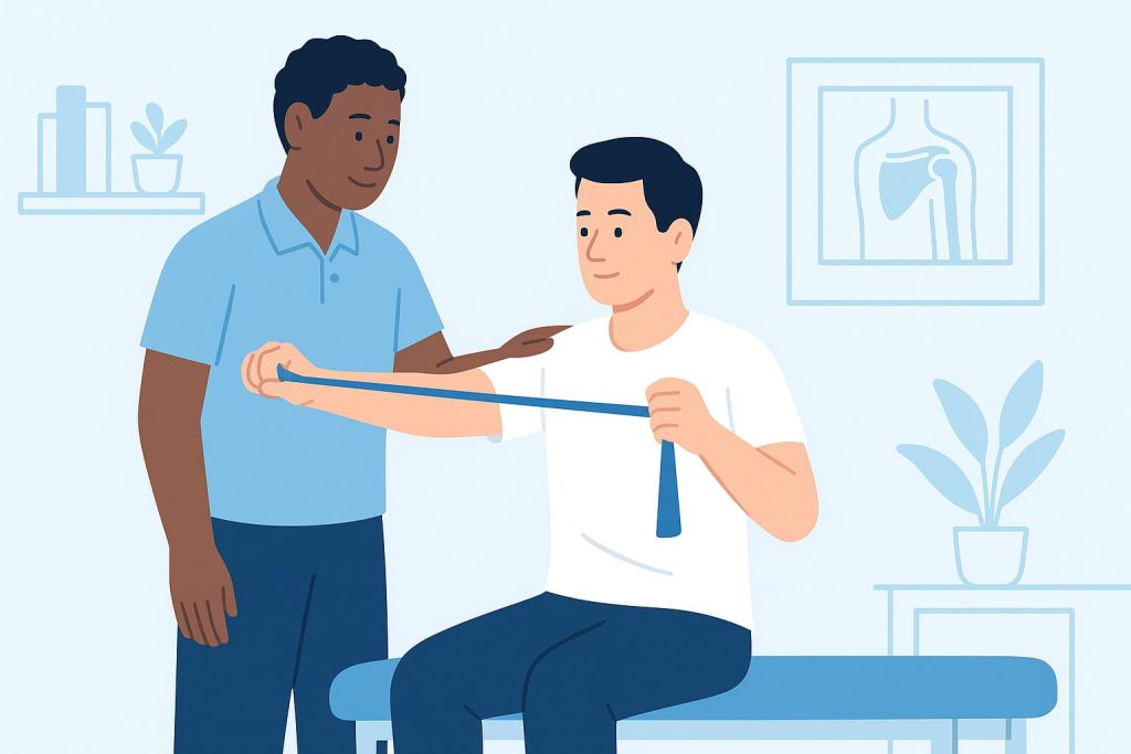 shoulder exercise physical therapy resistance band