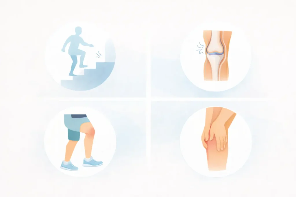 common symptoms of knee pain