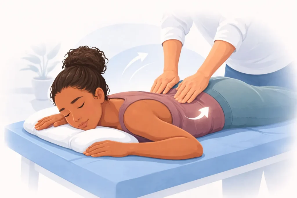 manual therapy on lower back