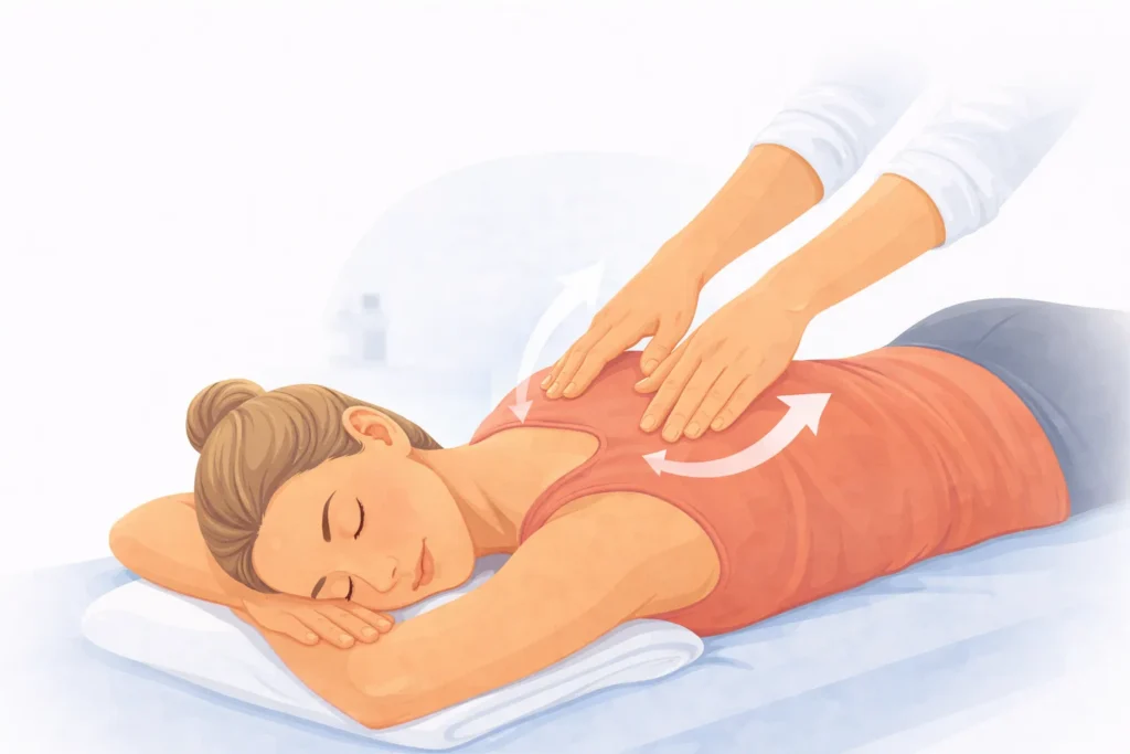 manual therapy on upper back