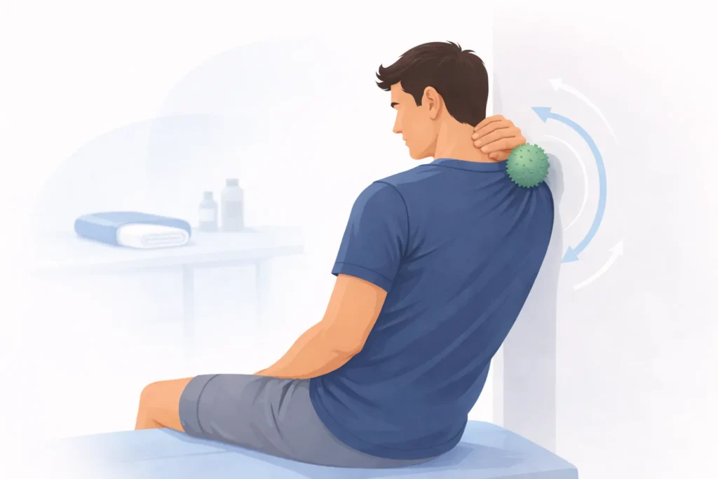 manual therapy treatment with ball