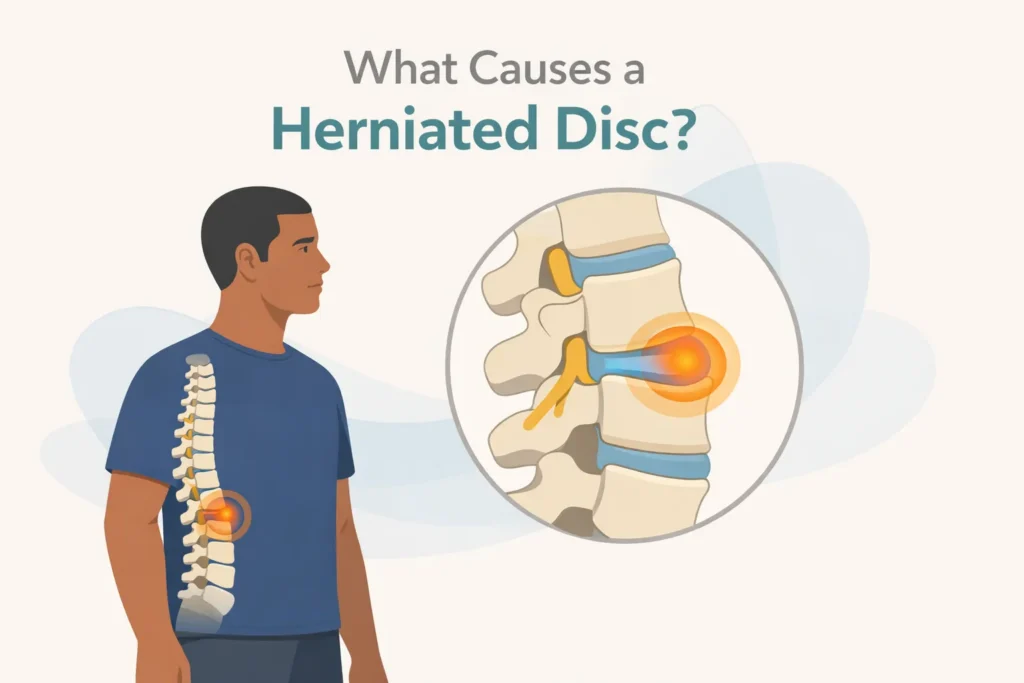 what causes a herniated disc
