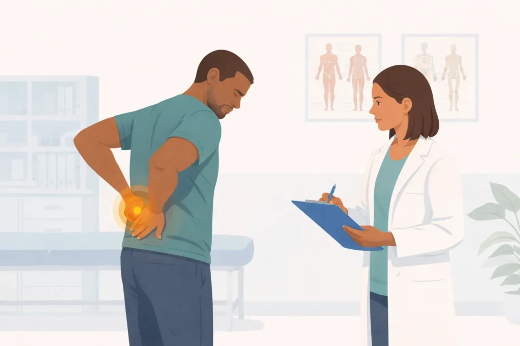 herniated disc pt clinic exam