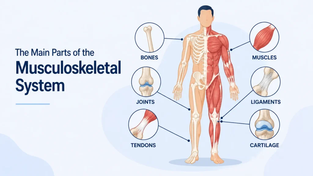 main parts of the musculoskeletal system