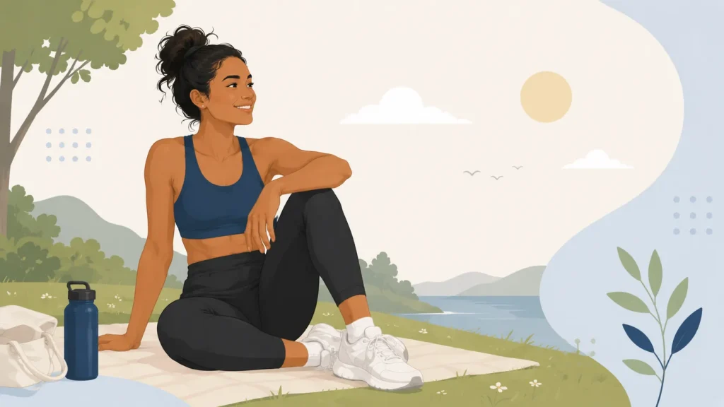 female athlete enjoying life