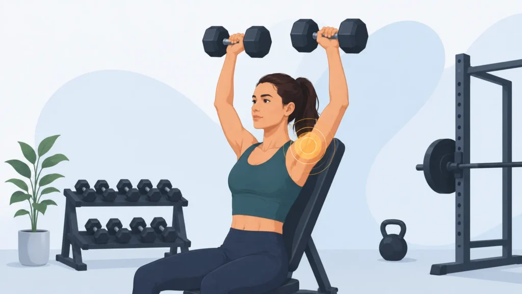shoulder exercises at gym