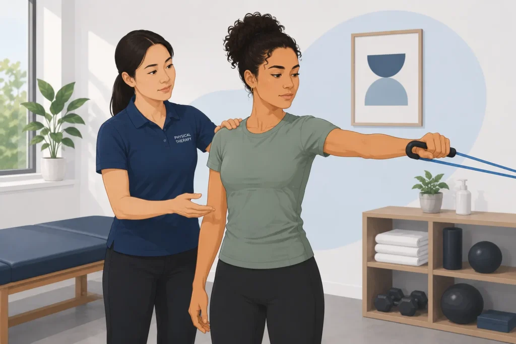 shoulder pain from lifting pt treatment