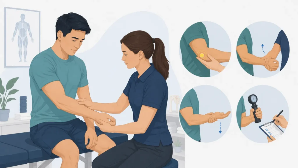 how physical therapy evaluates tennis elbow