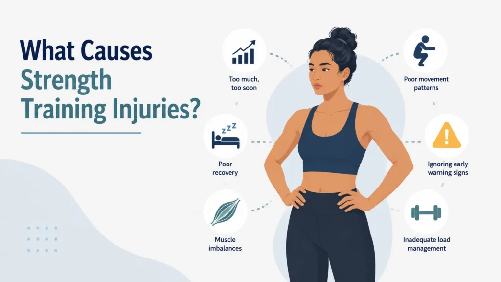 what causes strength training injuries