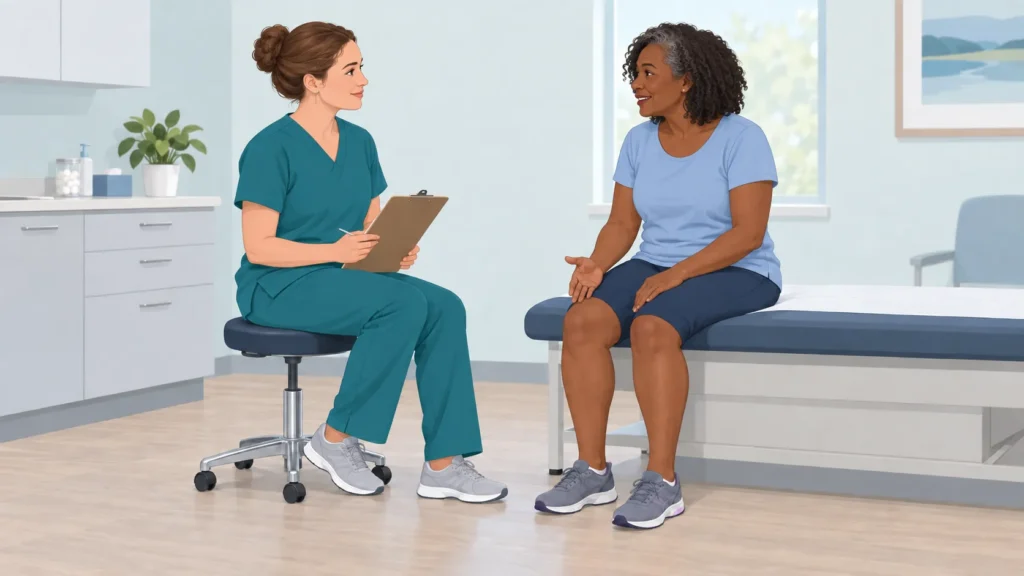 your first visit for knee pain
